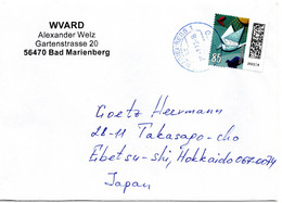 60641 - Bund - 2022 - 85c Welt Der Briefe EF A Unterfr Bf BAD MARIENBERG -> Japan - Covers & Documents