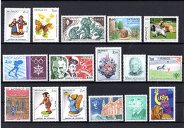 Faciale - 35 % : " LOT DE TIMBRES NEUFS ** MNH DE MONACO " Avec Carte De Présentation. - Collections, Lots & Series