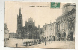 Cp, 33 , BAZAS , Place De La République , Voyagée 1911 - Bazas