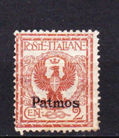 STAMPS-ITALY-1912-PATMO-UNUSED-MH*-SEE-SCAN - Ägäis (Patmo)