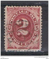 U.S.A.:  1887/89  POSTAGE  DUE  -  2 C. USED  STAMP  -  P. 12  -  YV/TELL. 9 - Postage Due