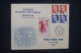 FRANCE - Enveloppe FDC En 1949 - Citex (Gandon) -  L 129904 - ....-1949