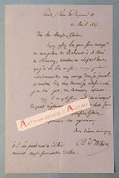 L.A.S 1865 Jules-Barthélémy SAINT HILAIRE Philosophe - Mahomet - Henri De Riancey - Lettre Autographe LAS - Writers