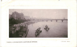 CPA-Carte Postale Royaume Uni   London Thames Embankment Waterloo Bridge  1908  VM54632 - River Thames