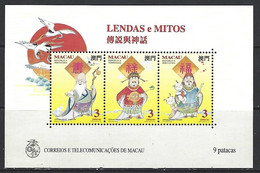 PORTUGAL - Macau - 1994 - Legends And Myths - Chinese Gods  - (souvenir Sheet) - Hojas Bloque