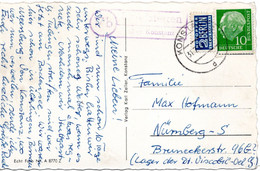 60676 - Bund - 1954 - 10Pfg Heuss I EF A AnsKte LITZELSTETTEN -> KONSTANZ -> Nuernberg - Cartas & Documentos