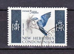 Nouvelles Hébrides 256 Oiseau Alcyon Chloris Oblitéré Used Cote 37 - Usati