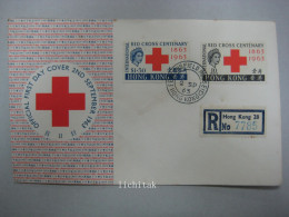 1963 Hong Kong Red Cross Stamps FDC - Brieven En Documenten
