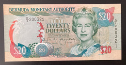 Bermuda 20 Dollars, 24 May 2000, Serial D/2200321 - Bermude