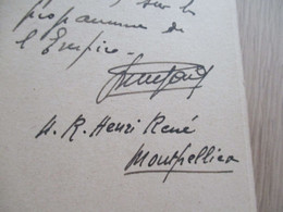 MARCEL PUJADE Ténor Document Signé Et Texte Pour Henri René 1932  Montpellier - Autografi