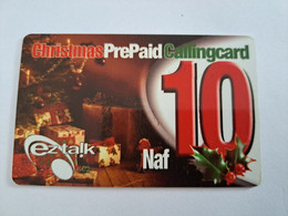 CURACAO NAF 10  CHRISTMAS PREPAID CALLINGCARD (RR)   EZ TALK THICK CARD    ** 10807** - Antillen (Niederländische)