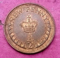 GREAT BRITAIN , 1/2 NEW PENNY , 1971 , Agouz - 1/2 Penny & 1/2 New Penny