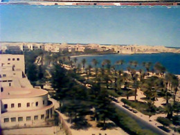 LIBIA LIBYA TRIPOLI LUNGOMARE E GIARDINI  VEDUTA VB1959 IU166 - Libya