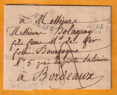 1830 - Marque Postale 45 TONNEINS, Lot Et Garonne Et Dateur Sur Lettre Pliée Vers Bordeaux - Dateur En Arrivée - 1801-1848: Precursors XIX
