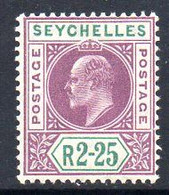 Seychelles KEVII 1906 2.25r Purple & Green, Wmk. Multiple Crown CA, Lightly Hinged Mint, SG 70 (B) - Seychelles (...-1976)