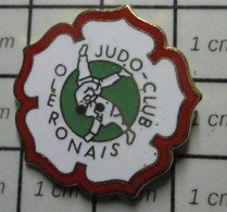 3322 Pin's Pins / Beau Et Rare / THEME SPORTS /  JUDO CLUB OLERONAIS FLEUR CERISIER - Judo