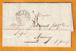 30 Avril 1829 - CACHET A DATE D' ESSAI Sur Lettre Pliée De LYON Vers ANNONAY, Ardèche - Dateur En Arrivée - 1801-1848: Vorläufer XIX