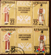 Errors Romania 1958 #1738/39A Printed With Errors  Traditional Popular Costume From Romanați, Oltenia Area - Errors, Freaks & Oddities (EFO)