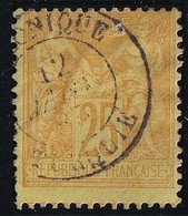 Levant - France N°92 Oblitéré Salonique - 1 Trou Vermiculaire Sinon TB - Gebraucht