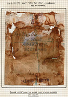 CTN38 - SALVAGED MAIL TO ABERDEEN (MARCH 1918?) NAME OF VESSEL NOT KNOWN CACHET VIOLET - 1915-1921 Protectorado Británico