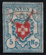 Suisse N°14 - Oblitéré - Déchirure - B - 1843-1852 Poste Federali E Cantonali