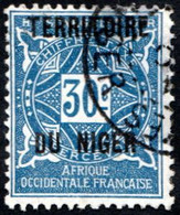 Niger Obl. N° Taxe  5 - Ornements Le 30c Bleu - Usati
