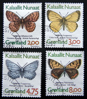 Greenland   1997  Butterflies MiNr.301-04y    (O) ( Lot H 505 ) - Gebruikt