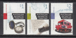 2017 Australian Antarctic Territory Cultural  Heritage Complete Set Of 3 MNH  @ BELOW Face Value - Neufs
