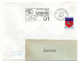 ESSONNE - Dépt N° 91 = PALAISEAU 1967 = FLAMME Codée SUPERBE = SECAP  ' N° De CODE POSTAL / PENSEZ-Y ' - Postcode