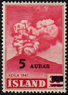 1954 Eruption Of Hekla Volcano Ovpt Mi 292 / Facit 326 / Sc 283 / YT 250 MNH / Nauf Sans Charniere / Postfrisch [sm] - Unused Stamps