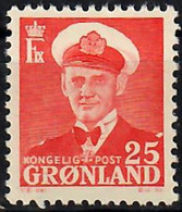 1950 King Frederic IX. 25o Mi 32 / Facit 32 / Sc 32 / YT 23 MNH / Neuf Sans Charniere / Postfrisch [sm] - Ungebraucht