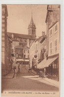 BOURBONNE LES BAINS 52 HAUTE MARNE  CPA SEPIA  LA RUE DES BAINS - Bourbonne Les Bains