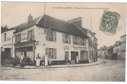 SAINT CLAIR SUR EPTE  L'hôtel Du Commerce Et La Grande Rue - Saint-Clair-sur-Epte