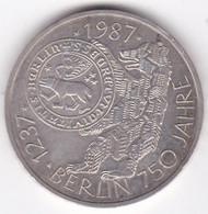 10 Mark 1987 J Hambourg , 750 Ans De La Ville De Berlin , En Argent, KM# 166 - Andere & Zonder Classificatie