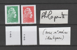 FRANCE / 2022 / Y&T N° 5255A/5256A ** : Marianne D'YZ Philaposte (les 2 Roulettes Gommées : TVP LV & LP) X 1 Paire - Unused Stamps