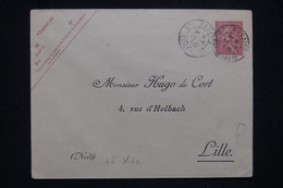 FRANCE - Entier Postal Semeuse ( Enveloppe Avec Repiquage Privé De Lille) De St Nazaire Pour Lille En 1909 - L 130012 - Bigewerkte Envelop  (voor 1995)