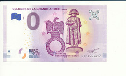 Billet Touristique 0 Euro -COLONNE DE LA GRANDE ARMÉE WIMILLE  - UEHC - 2018-1 - N° 3317 - Other & Unclassified