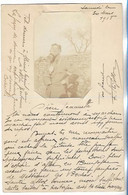 Militaire 14/18 -  Montage Correspondance Militaire Avec Petite Photo Amateur - Militaire Avec Masque A Gaz - Guerre 1914-18