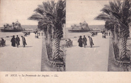 Vue Stéréoscopique  NICE  La Promenade Des Anglais - Cartes Stéréoscopiques