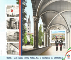 (REPUBBLICA ITALIANA) 2020, CENTENARIO SCUOLA MARESCIALLI E BRIGADIERI DEI CARABINIERI, FOGLIETTO MNH - Blocks & Sheetlets
