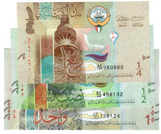 SET Kuwait 1/4, 1/2 & 1 Dinar 2014 UNC - Koweït