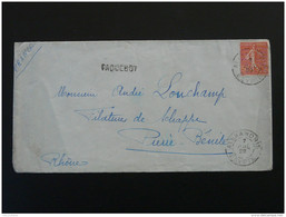 Lettre Semeuse Transportée Par Paquebot Oblit. Alexandrie Egypte Egypt 1929 - Cartas & Documentos