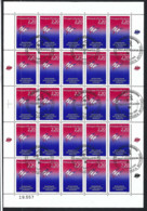 ANDORRE FRANCAIS 1989: Minifeuille De 25x Le Y&T 376 Obl. CAD Spécial "Philexfrance" Sous La Valeur Faciale - Usati