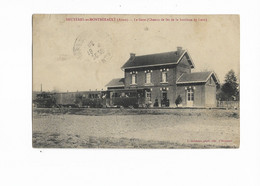 02 - BRUYERES-et-MONTBERAULT (Aisne) - La Gare (Chemin De Fer De La Banlieue De Laon). Animée, CPA Ayant Circulé En 1913 - Other & Unclassified