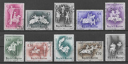 SAN MARINO 1963 GIOSTRE E TORNEI SASS. 632-541 USATA VF - Used Stamps