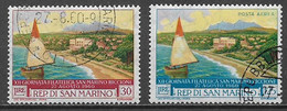 SAN MARINO  1960 GIORNATA FILATELICA SAN MARINO-RICCIONE SASS. 535+P.A. 137 USATA VF - Gebruikt