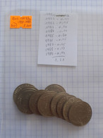 KM#930 - 20 Centimes De 1980 à 1989 - 10 Pièces - Poids Net 44 Grammes - 20 Centimes