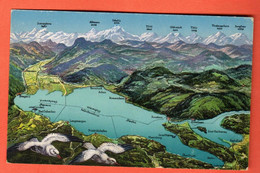 ZRS-22  Panorama Bodensee Arbon Romanshorn Und Die Alpen, Litho. Nicht Gelaufen - Arbon