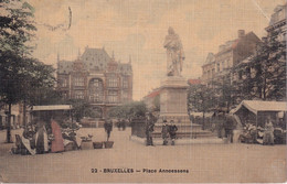 BELGIQUE(BRUXELLES) CARTE EN COULEUR TOILEE(MARCHE) - Markets