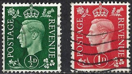 Great Britain 1937 - Mi 198/99X - YT 209/10 ( King George VI ) - Usati